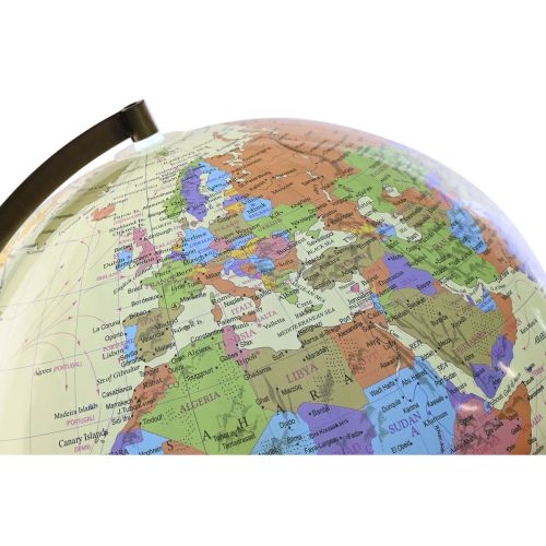 Globo Terraqueo Home ESPRIT Beige Dorado PVC 33 x 32 x 42 cm