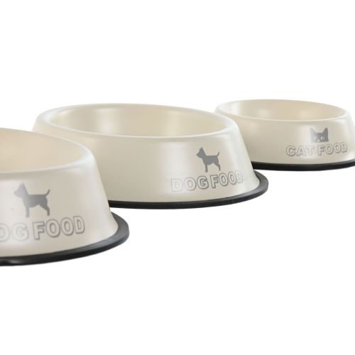 Comedero para Perro Home ESPRIT Beige Goma Metal 200 ml 600 ml 700 ml 1 L 29 X 29 X 6,5 cm