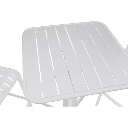 Conjunto de Mesa con 2 Sillas Home ESPRIT Blanco Metal Polipropileno 60 x 60 x 102 cm