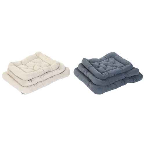Cama para mascota Home ESPRIT Beige Gris Crema Gris oscuro 72 X 60 X 9 CM 2 Unidades
