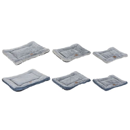 Cama para mascota Home ESPRIT Azul Gris Gris claro 85 X 70 X 8 CM 2 Unidades