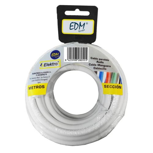 Cable Coaxial Antena TV EDM 28151 Blanco 5 m 3 x 2,5 mm