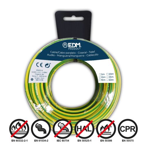 Cable Coaxial Antena TV EDM 28498 Bicolor 20 m 20 x 4 mm