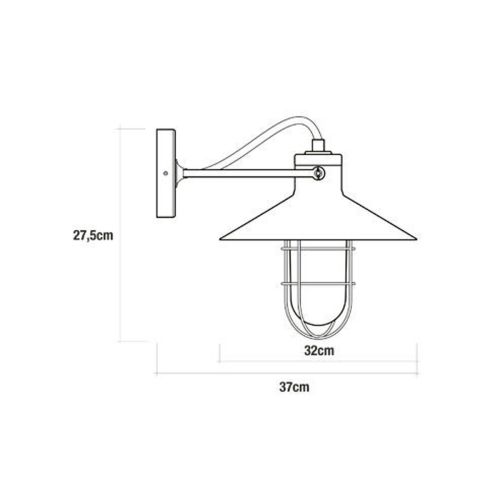 Aplique de Pared EDM 32103 Negro 60 W