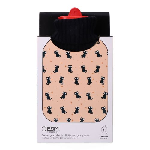 Bolsa de Agua Caliente EDM 76780 Beige Gatos Lana 2 L
